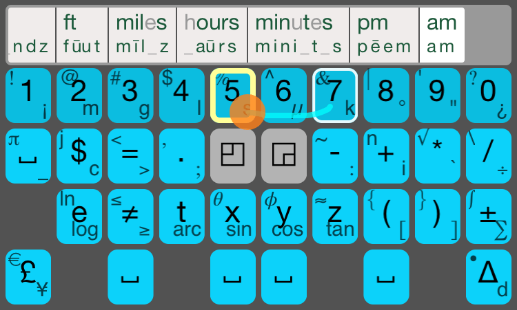 PhonemeKey numeric keyboard