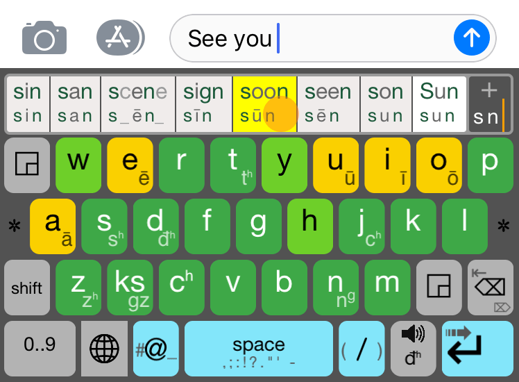 PhonemeKey keyboard screenshot